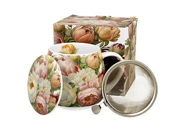 Peonies - Mugg Barrel med tesil (The Art Gallery)