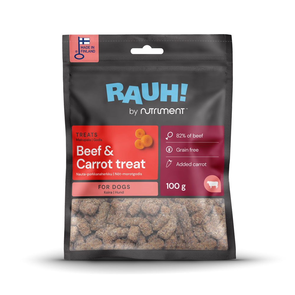 Grain free dog treat tripe and carrot from Finland Rauh