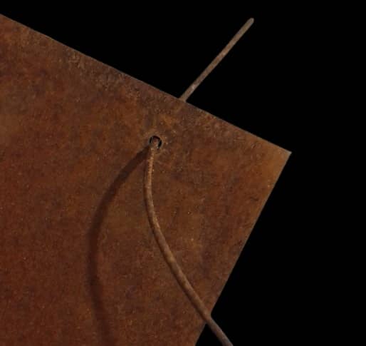 Mus, skylt till armeringsnät, rost,  upphängnings tråd ingår - 2