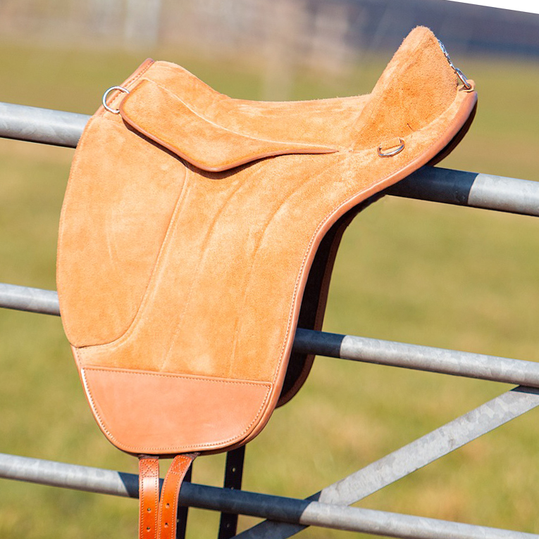 EDIX® Union, riding pad / bareback saddle, suede, cognac