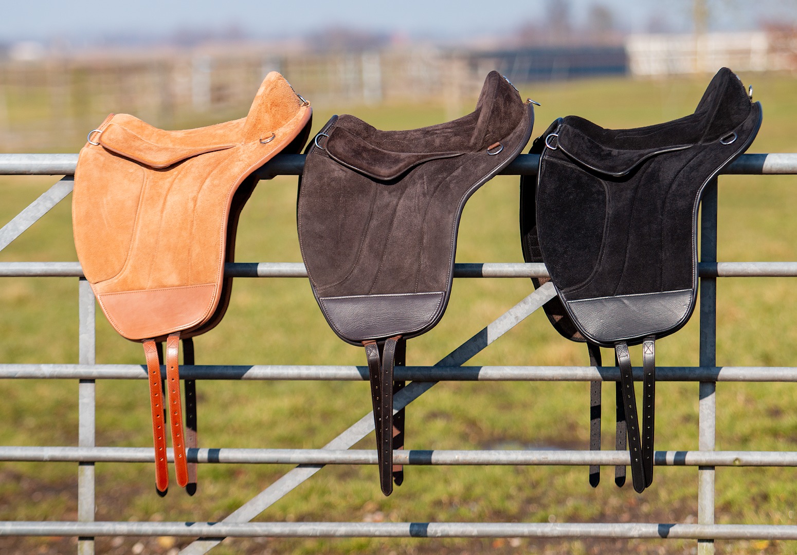 EDIX® Union, riding pad / bareback saddle, suede, cognac - 2