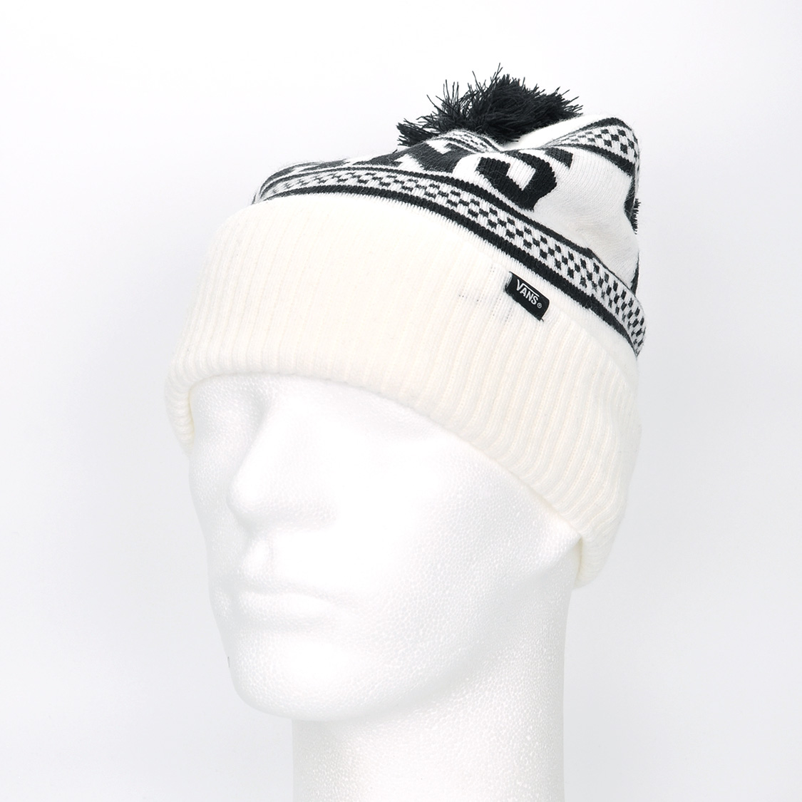 Vans - Check Pom Beanie Marshmallow