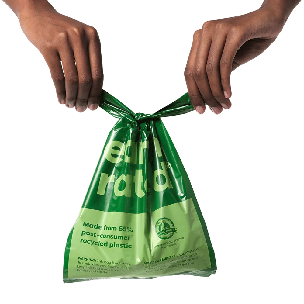 Earth Rated poop bags 65% recycled material