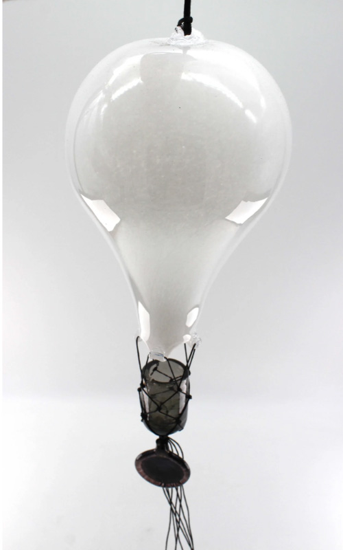 Balloon White - Escultura colgante de vidrio