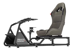 Rebblers SIMR1000-G Racing Cockpit Simulator for F1, Rally, GT incl Gaming Chair (Black & Grey Seat)