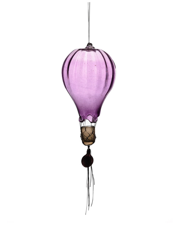 Ballong Purple - Hengende skulptur i glass