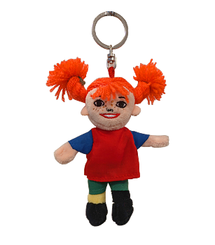 Nyckelring Pippi Docka 11cm 12st/fp