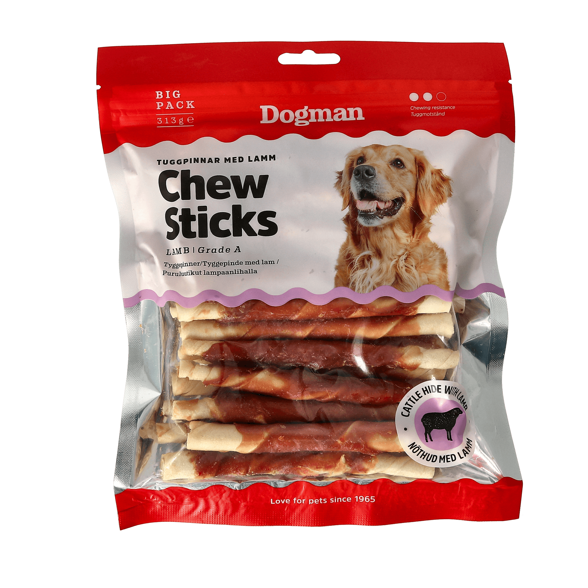Chewing sticks with lamb 25-pack