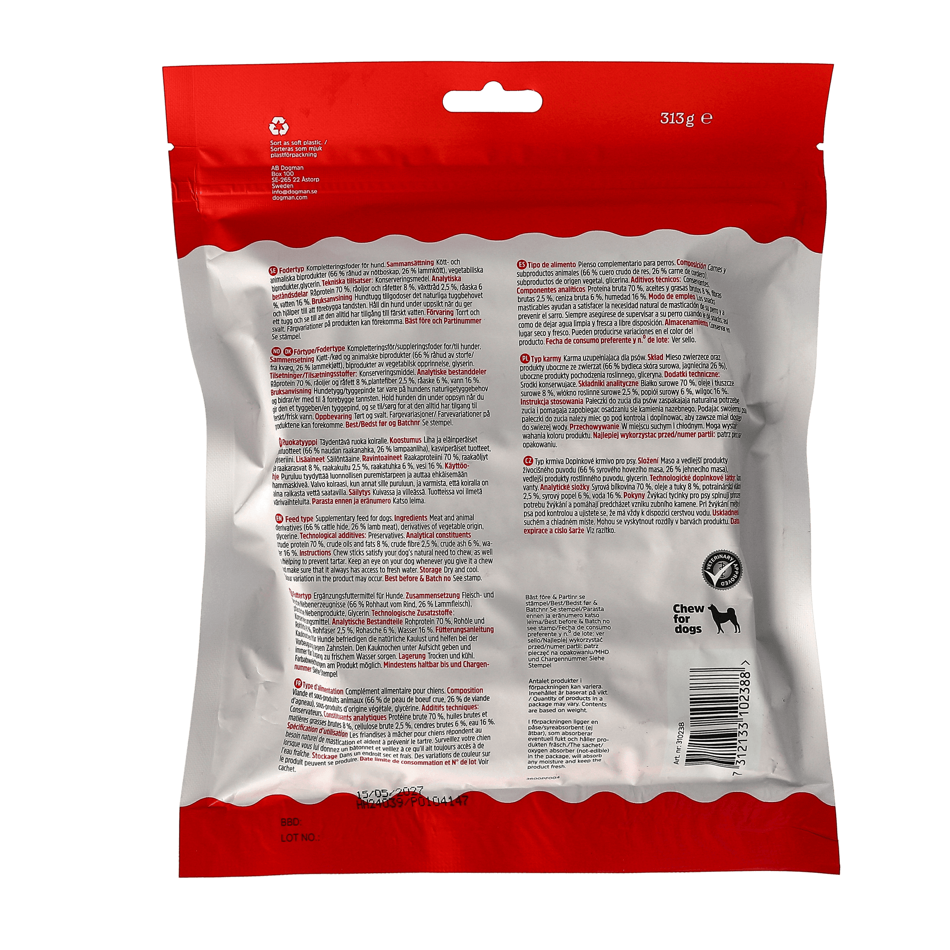 Chewing sticks with lamb 25-pack - 2