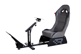 Rebblers GT Premium - All-round Racing Simulator Seat for F1, Rally and GT racing (Black & Grey Seat)