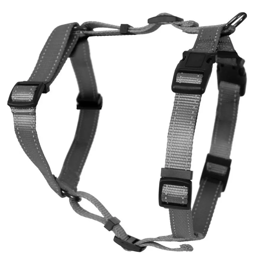 Dogman Justerbar H-sele med reflex - Grå - 2