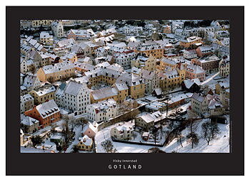 Poster Visby från ovan 5st/fp 
