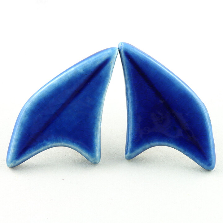 Carl-Harry Stålhane (1955) Blue Pottery Earrings from H55 Exhibition (6)