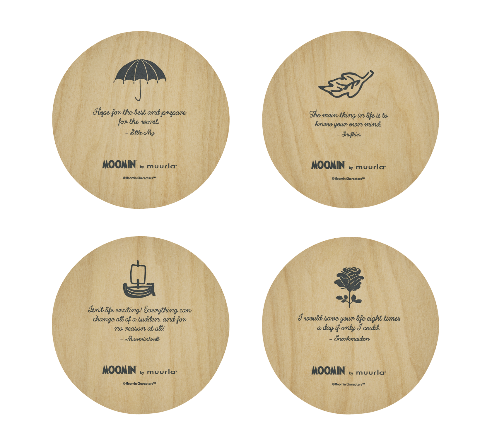 Moomin coasters Ø10cm - 6