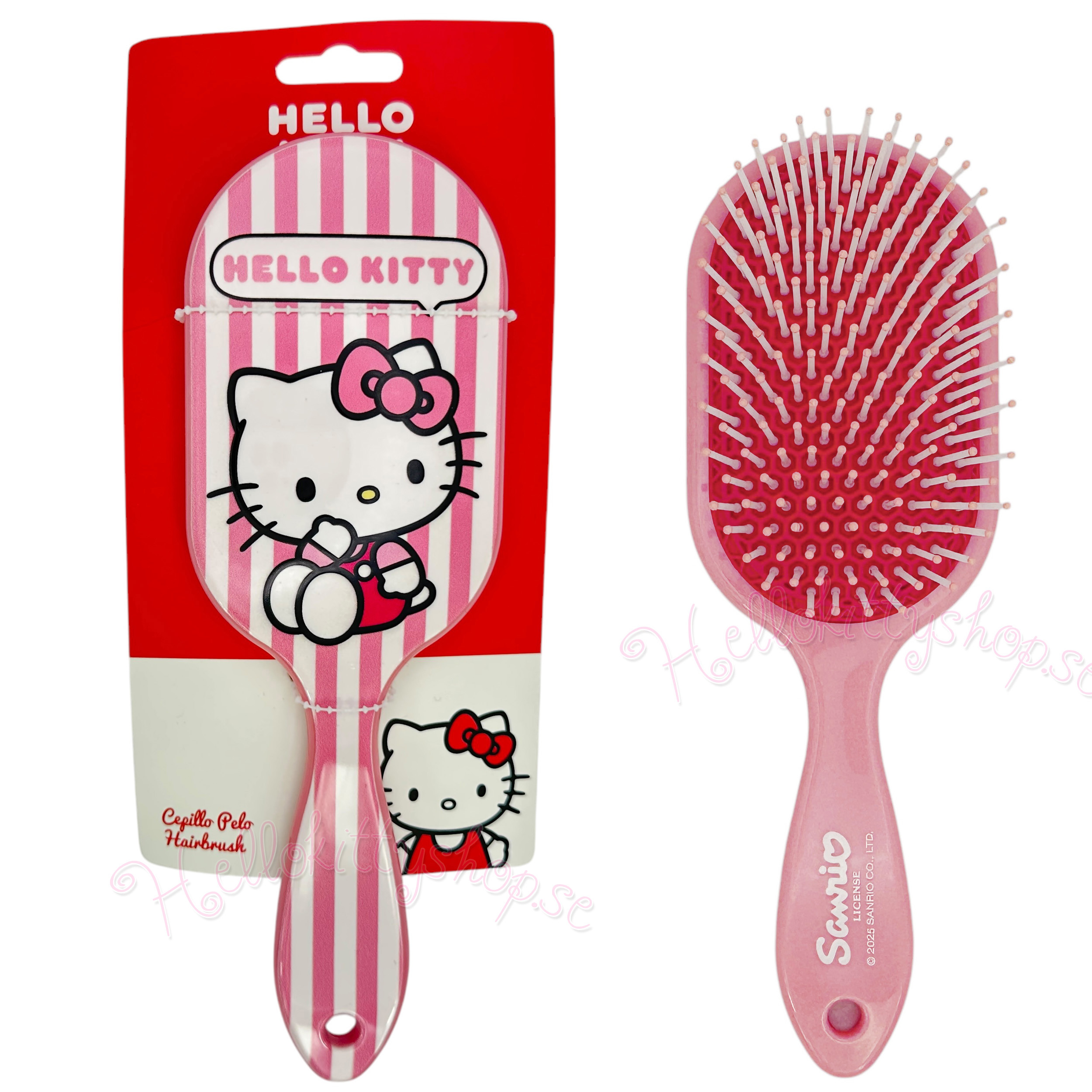 Hello Kitty Hårborste - Randig