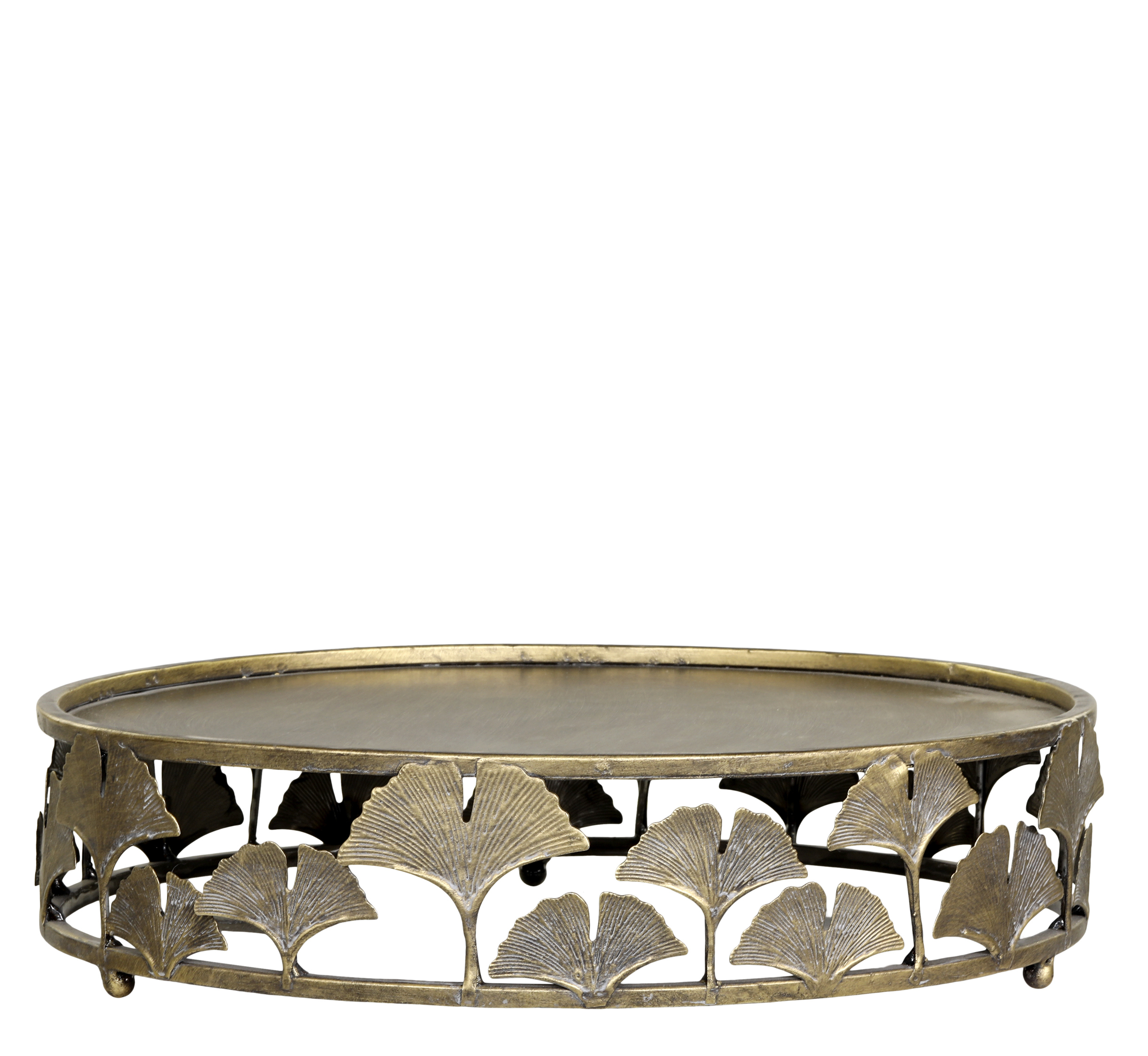 Uppläggningsfat fat Lotus mässingfärgad shabby chic lantlig stil Gårdsromantik