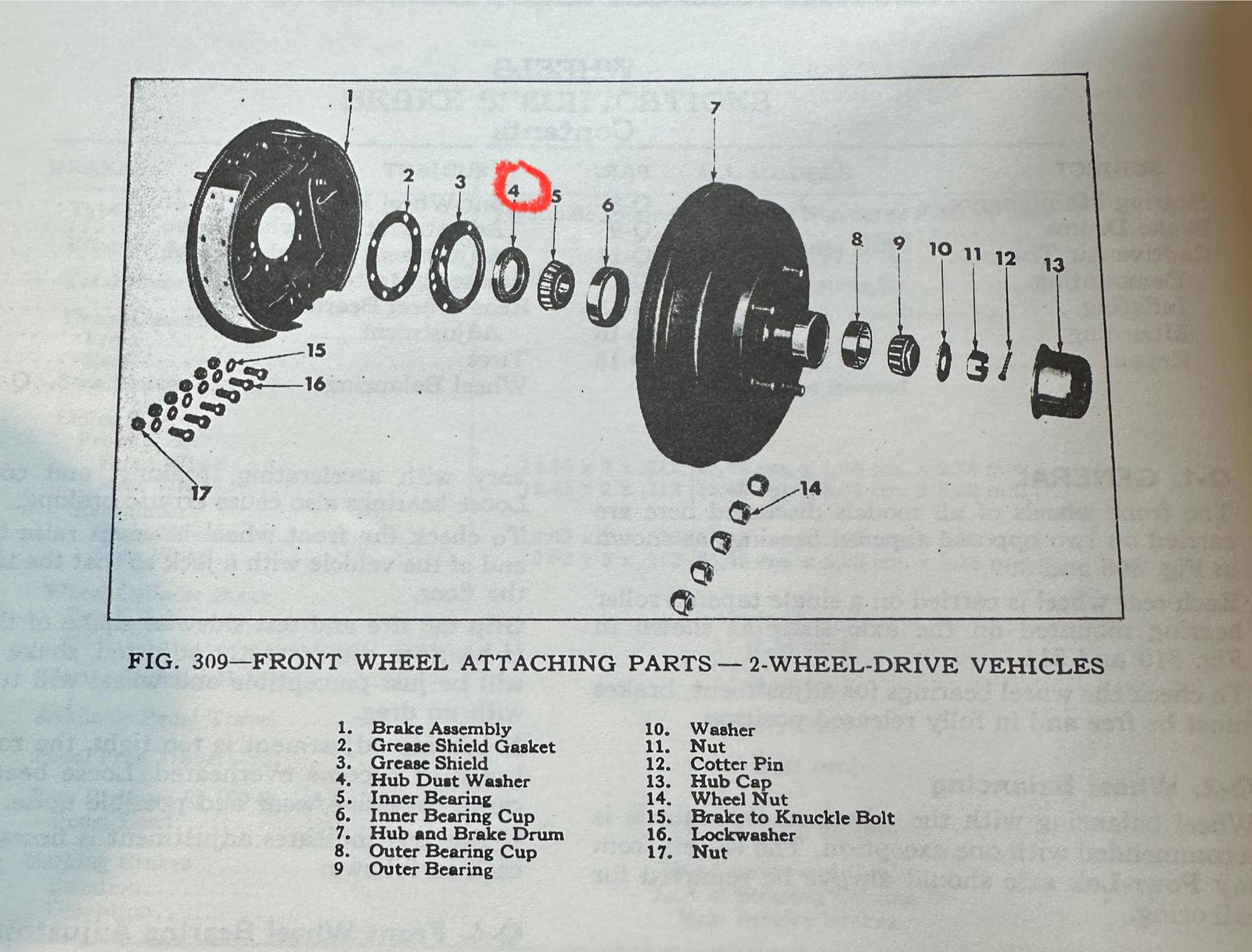 Front axle inner oil seal TRUCK 2WD NOS - 3