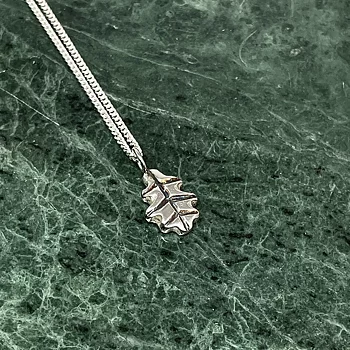 Necklace OAK, recycled silver ox