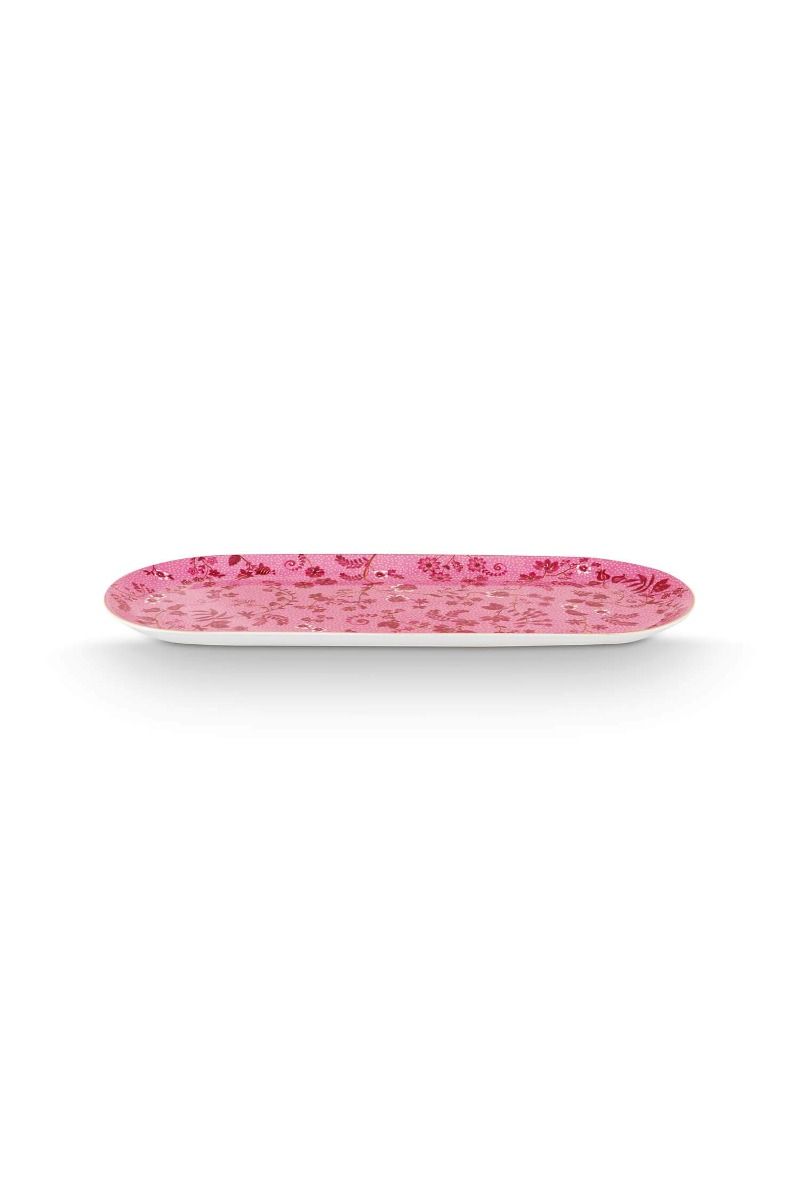   Pip Studio Oval Assiett Flowers Pink - 3