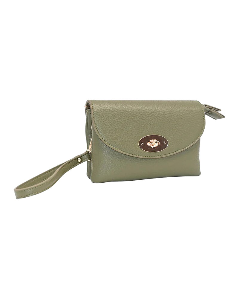 Väska Elma clutch olivgrön