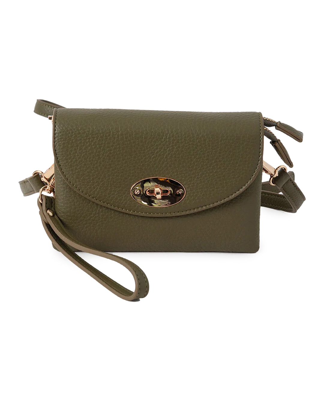 Väska Elma clutch olivgrön