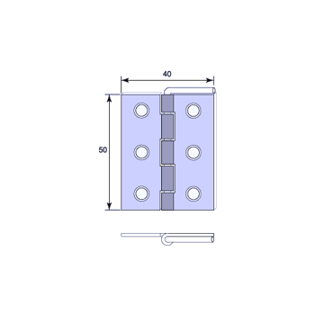 Gångjärn innanfönster 5030