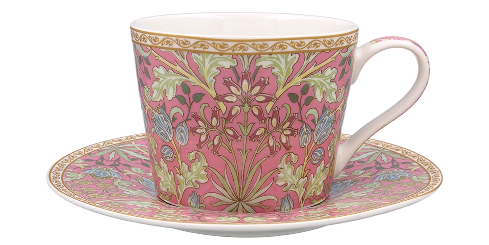 William Morris Hyacinth Mix - Kopp med fat ROSA eller GRÖN - 3