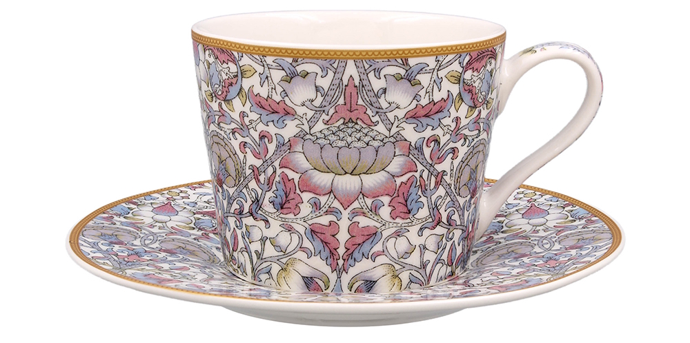 William Morris Lodden Mix - Kopp med fat BLÅ eller ROSA - 3