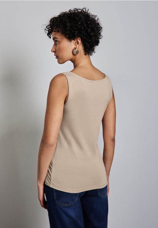 QR Anni Basic Top - Cotton Beige - Street One