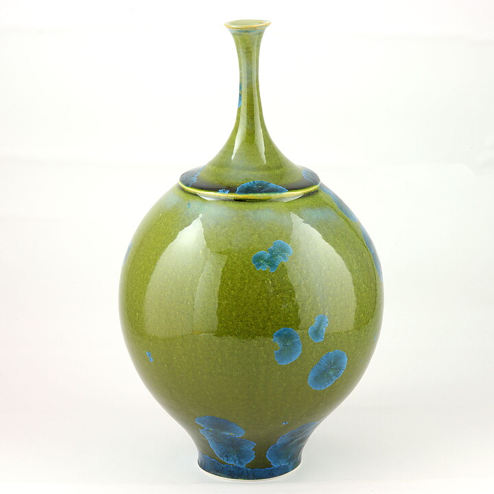 イサク・イサクソン  一点もの  緑/青色のベース  (28cm)  2000年代 