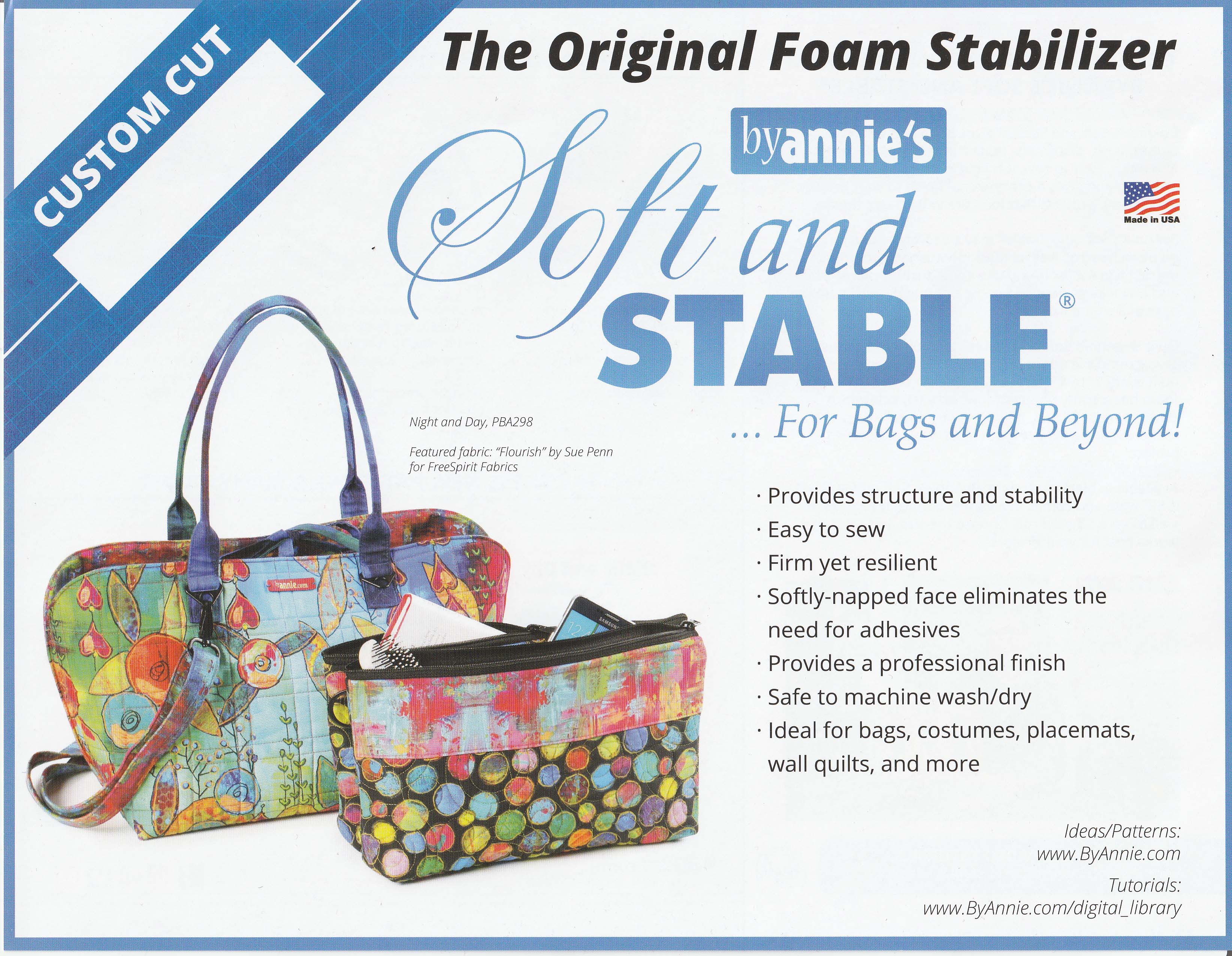 Soft & Stable Vit, stabilisator, ca 4 mm tjock, cm bred, metervara - 2