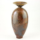 Isak Isaksson (2000s) Unique Vase with Brown Crystalline Glaze 25 cm