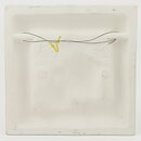 Aimo Nietosvuori (1970s) White Quadratic Wall Plaque with Houseware Motif 17 cm #955