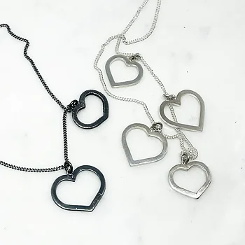 Silverhalsband HEART