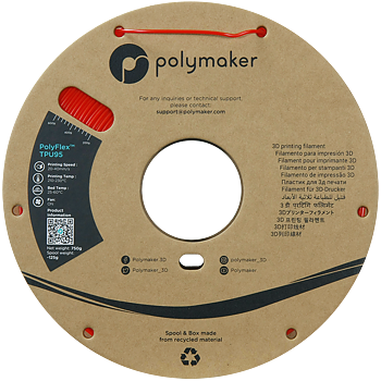 PolyFlex TPU-95A (1.75mm, 750g) - Red