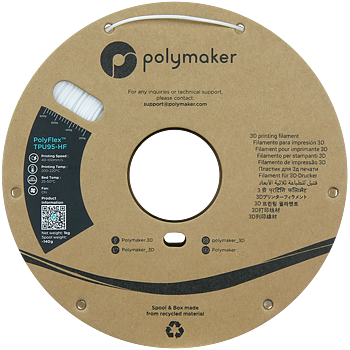 PolyFlex TPU-95-HF (1.75mm, 1Kg) - White