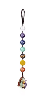 Mini Klot Chakra hänge med Dangels, 7 olika färgar