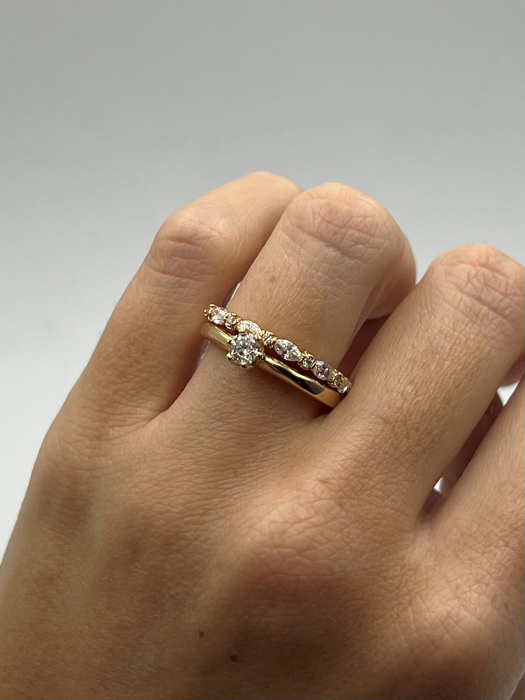Ring Maggie handgjord diamanter guld 18 karat  - 5