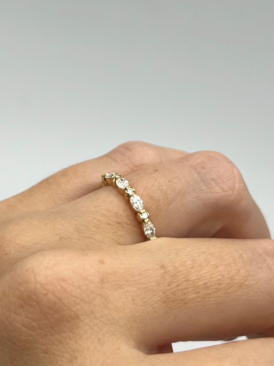 Ring Maggie handgjord diamanter guld 18 karat  - 3