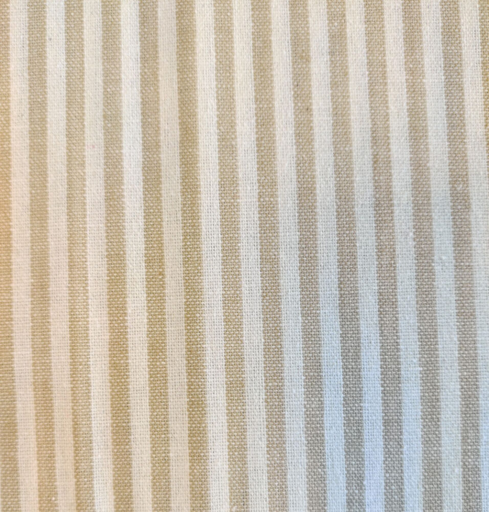 Tyg beige randig i återvunnen bomull, IT