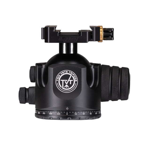 Two Vets Tripod 55MM Dual Tension Ballhead W/ Arcalock Dual Clamp (Arca Swiss and Picatinny) - 4