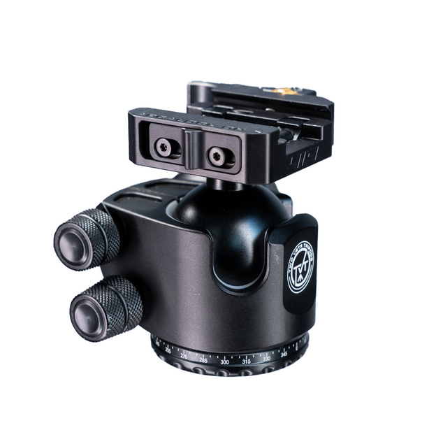 Two Vets Tripod 44MM Dual Tension Ballhead W/ Arcalock Dual Clamp ( Arca Swiss and Picatinny)