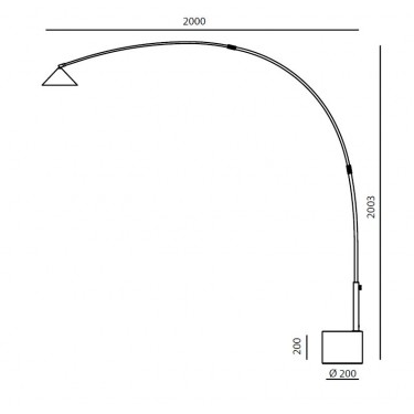 Golvlampa Hinoo - svart marmor/svart - 3