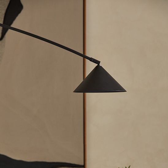 Golvlampa Hinoo - svart marmor/svart - 2