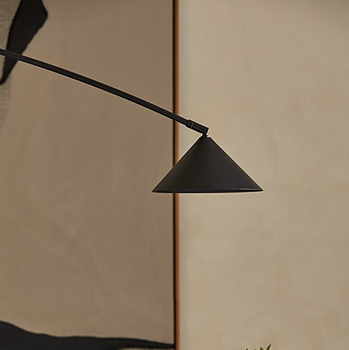 Golvlampa Hinoo - svart marmor/svart