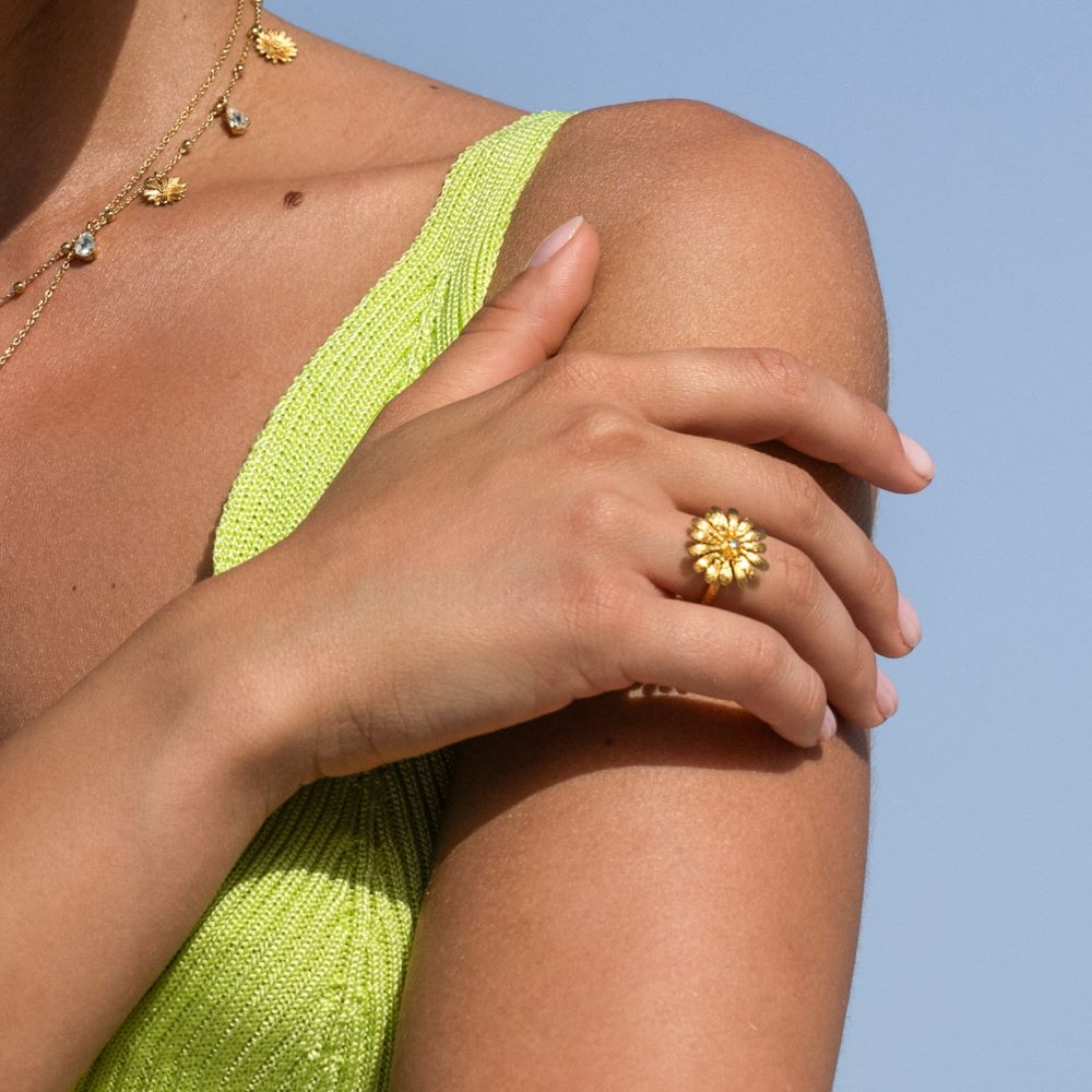 Caroline Svedbom Daisy ring guld crystal - 2