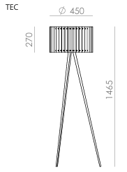 Golvlampa Dira pine/Vit vecklad skärm - 3