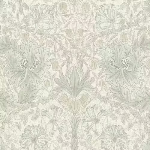 Tyg  Honeysuckle and tulip ivory William Morris & Co, metervara från Free Spirit