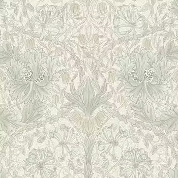 Tyg  Honeysuckle and tulip ivory William Morris & Co, metervara från Free Spirit