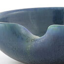 Gertrud Lönegren (1940s) Blue Sturdy Bowl with Pressed Side 13 cm